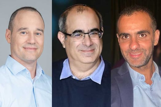 מימין: עירון זדה, סמנכ״ל ומנהל חטיבת פתרונות ופיתוח למגזר הציבורי בקבוצת ONE, צילום: יח״צ; נתן פרידחי, יועץ בכיר לטלדור, לנושא לשכת השירות, צילום: יח״צ; מיכאל הלפרין מנכ״ל hms, צילום: עינב כהן חדד
